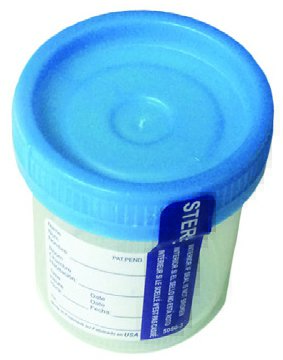 Picture of Specimen Container DuoClick™ 53 mm Opening Polypropylene 90 mL (3 oz.) Screw Cap Patient Information SterileES243522