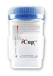 Picture of Drugs of Abuse Test iCup® A.D. 12-Drug Panel with Adulterants AMP, BAR, BZO, COC, mAMP/MET, MTD, OPI, OXY, PCP, PPX, TCA, THC (CR, OX, pH) Urine Sample 25 TestsI-DUE-1127-022