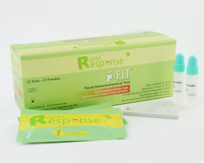Picture of Rapid Test Kit Rapid Response™ Colorectal Cancer Screening Fecal Occult Blood Test (iFOB or FIT) Stool Sample 36 TestsFOB-9C36
