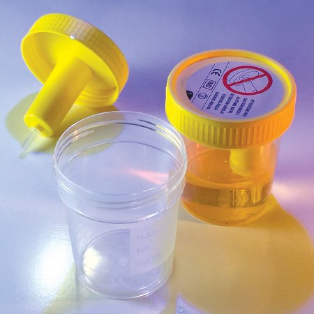 Picture of Urine Specimen Container with Integrated Transfer Device TransferTop™ 120 mL (4 oz.) Screw Cap Sterile3856L