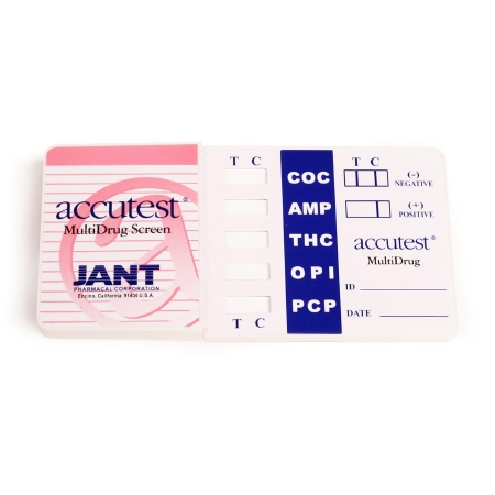Picture of Drugs of Abuse Test Accutest® 5-Drug Panel AMP, COC, OPI, mAMP/MET, THC Urine Sample 25 TestsDS01AC425