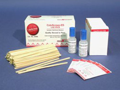 Picture of Rapid Test Kit ColoScreen® ES Lab Pack Colorectal Cancer Screening Fecal Occult Blood Test (FOBT) Stool Sample 100 Tests5086