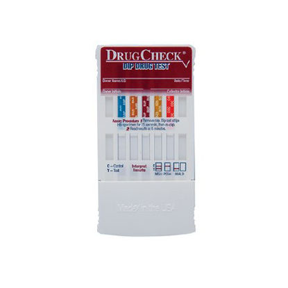 Picture of Drugs of Abuse Test DrugCheck® Dip Drug Test 10-Drug Panel AMP, BAR, BUP, BZO, COC, MTD, OPI, OXY, PCP, THC Urine Sample 25 Tests31086