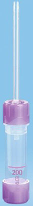 Picture of Microvette® 200 Capillary Blood Collection Tube Round Bottom K3 EDTA Additive 10.8 X 46.6 mm 200 µL Violet Screw Cap Polypropylene Tube20.1288.100