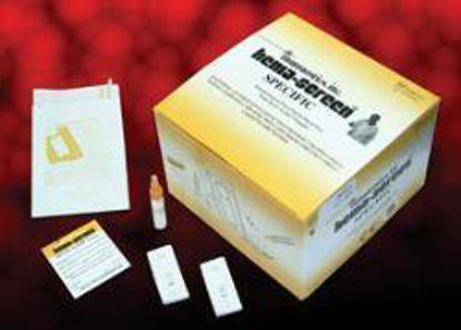 Picture of Rapid Test Kit Hema-Screen™ Specific with Devel-A-Tab® Colorectal Cancer Screening Fecal Occult Blood Test (iFOB or FIT) Stool Sample 25 TestsHSGD-25