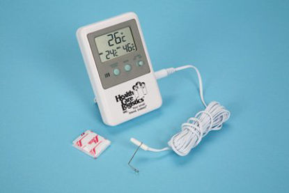 Picture of Digital Thermometer with Alarm Health Care Logistics™ Traceable® Fahrenheit / Celsius -58° to +158°F (-50° to +70°C) External Sensor Battery Operated10367