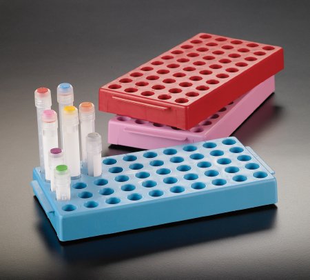 Picture of Stacking Cryogenic Rack Cryovial® 50 Place 12 mm Tube Size Blue 25 X 100 X 200 mmT315-2
