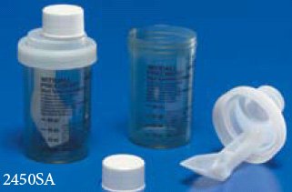 Picture of Stool Specimen Container Precision™ 2 X 3-1/2 Inch Plastic Screw Cap with Sampling Device NonSterile2450SA