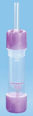 Picture of Microvette® 100 Capillary Blood Collection Tube Hematology K3 EDTA Additive 10.8 X 46.6 mm 100 µL Violet Screw Cap Polypropylene Tube20.1278.100