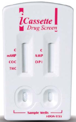 Picture of Drugs of Abuse Test iCassette™ 6-Drug Panel AMP, COC, mAMP/MET, OPI, PCP, THC Urine Sample 25 TestsI-DOA-1165