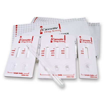 Picture of Drugs of Abuse Test iCassette™ 6-Drug Panel AMP, BZO, COC, mAMP/MET, OPI, THC Urine Sample 25 TestsDOA-2165