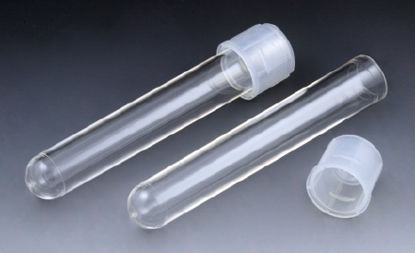 Picture of Test Tube Round Bottom Plain 17 X 100 mm 15 mL Without Color Coding Dual Position Snap Cap Polystyrene Tube110158