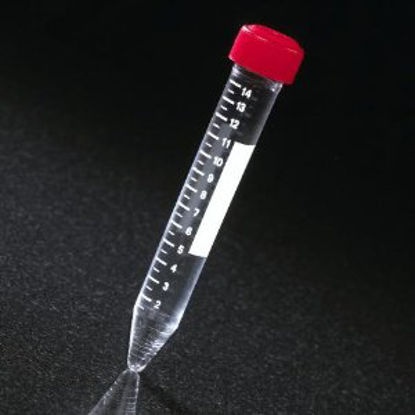 Picture of Centrifuge Tube Conical Bottom Plain 17 X 120 mm 15 mL Red Screw Cap Acrylic Tube6273