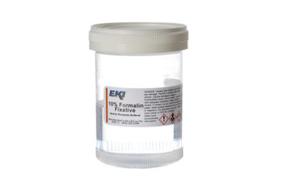 Picture of Prefilled Formalin Container Polypropylene 60 mL Fill in 120 mL (4 oz.) Screw Cap Warning Label / Patient Information NonSterile24499-100X120ML