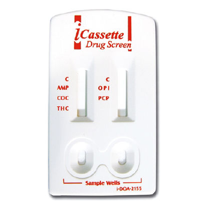 Picture of Drugs of Abuse Test iCassette™ 5-Drug Panel AMP, COC, OPI, PCP, THC Urine Sample 25 TestsI-DOA-2155