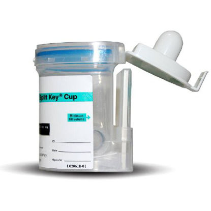 Picture of Drugs of Abuse Test E-Z Split Key® Cup 12-Drug Panel AMP, BAR, BUP, BZO, COC, mAMP/MET, MDMA, MOP, MTD, OXY, PPX, THC Urine Sample 25 TestsDOA-1127-041-019