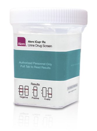Picture of Drugs of Abuse Test iCup® Rx 5-Drug Panel with Adulterants BUP, BZO, MTD, OPI300, OXY (CR, NI, OX, pH, SG) Urine Sample 25 TestsI-RXA-157-01