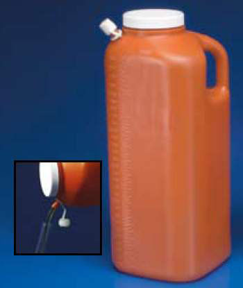 Picture of 24 Hour Urine Specimen Collection Container Precision™ Plastic 3,000 mL (101 oz.) Screw Cap Unprinted NonSterile5010SA