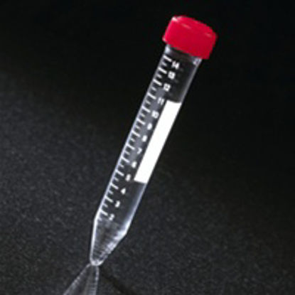 Picture of Centrifuge Tube Conical Bottom Plain 17 X 120 mm 15 mL Red Screw Cap Acrylic Tube6267
