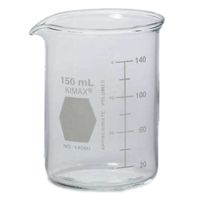 Picture of Laboratory Beaker Kimble® KIMAX® Griffin Low-Form Borosilicate Glass 150 mL14000-150