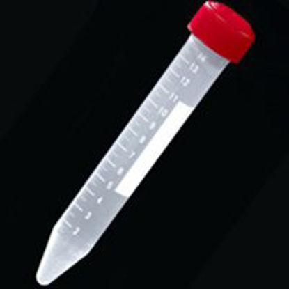 Picture of Centrifuge Tube Conical Bottom Plain 20 X 120 mm 15 mL Red Screw Cap Polypropylene Tube6271