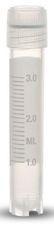 Picture of Cryovial® Cryogenic Tube Round Bottom, Skirted Plain 12.5 X 71 mm 3 mL Without Color Coding Screw Cap Polypropylene TubeT310-3A