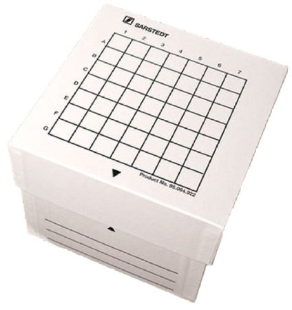 Picture of Cryo Storage Box 5-1/8 X 6 X 6 Inch White Cardboard 49 Tube Capacity95.064.922
