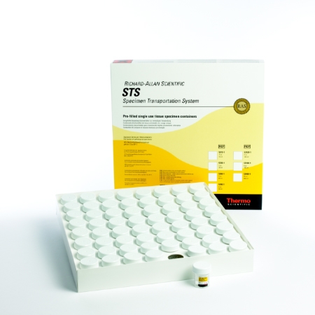 Picture of Prefilled Formalin Container Richard-Allan Scientific™ STS™ Signature Series Bio-Tite™ Polypropylene 26 mL Fill in 40 mL (1.35 oz.) Screw Cap Warning Label / Patient Information NonSterile59401