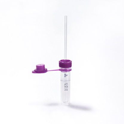 Picture of Safe-T-Fill® Capillary Blood Collection Tube Whole Blood Tube K2 EDTA Additive 10.8 X 46.6 mm 200 µL Purple Attached Cap Plastic Tube07 7058