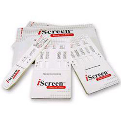 Picture of Drugs of Abuse Test iScreen® 8-Drug Panel AMP, BAR, BZO, COC, mAMP/MET, OPI, PCP, THC Urine Sample 25 TestsIS8