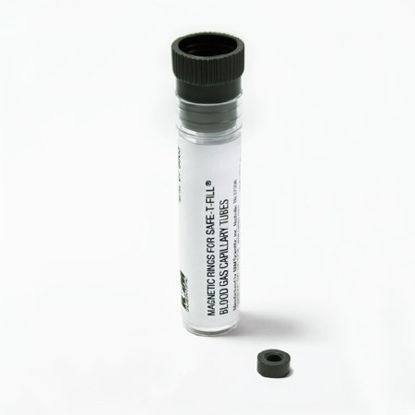 Picture of Magnetic Ring SAFE-T-FILL® 8.8 mm W x 3.9 mm L; Hole Diameter 3.9 mm, Dark Gray/Metal, Ferrite Magnet (ceramic), NonSterile For SAFE-T-FILL® Blood Gas Capillary Tubes and Mixing Wires079502