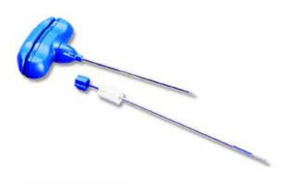 Picture of Bone Marrow Biopsy / Aspiration Needle Jamshidi® 8 Gauge 4 Inch Length Trocar Tapered Stylet Point / Triple Crown Cannula TipTJC4008