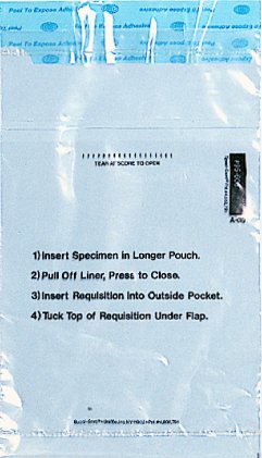 Picture of Specimen Transport Bag with Document Pouch Speci-Gard® 6 X 10 Inch Polyethylene Adhesive Closure Instructions for Use NonSterileUF95-600