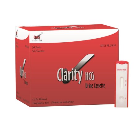 Picture of Rapid Test Kit Clarity® Fertility Test hCG Pregnancy Test Urine Sample 50 TestsDTG-HCGPLUS