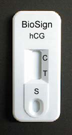 Picture of Rapid Test BioSign® hCG S/U Fertility Test hCG Pregnancy Test Serum / Urine Sample 35 TestsBSP-120S