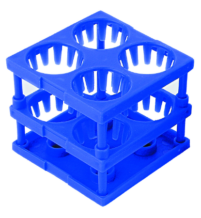 Picture of Tube Cube Rack McKesson 4 Place 26 to 30 mm Tube Size Blue 3 X 3 X 3 Inch3097