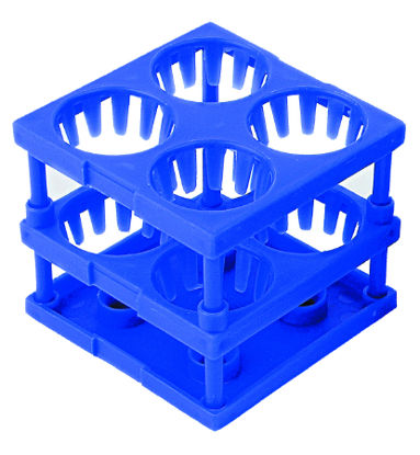 Picture of Tube Cube Rack McKesson 4 Place 26 to 30 mm Tube Size Blue 3 X 3 X 3 Inch3097