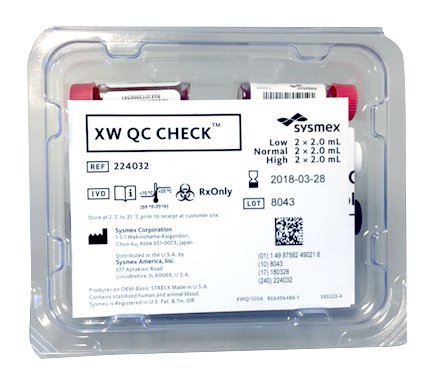 Picture of Hematology Control XW QC CHECK Multiple Parameters Low Level / Normal Level / High Level 4 X 3 X 3 mL224032