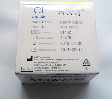 Picture of Ion-Selective Electrode (ISE) Chloride Electrode For Beckman Coulter Analyzers with ISE ModulesMU919600