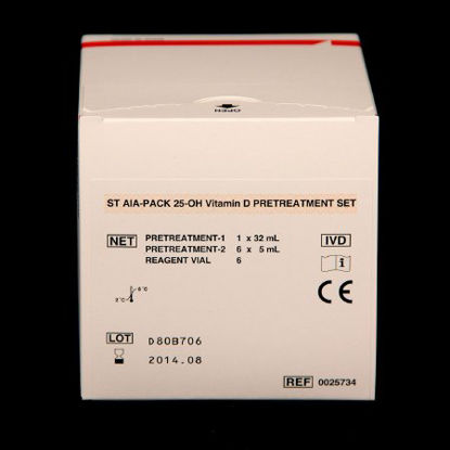 Picture of Reagent ST AIA-Pack® 25-OH Immunoassay / Nutritional Assessment 25-hydroxyvitamin D (Vitamin D) For Tosoh Automated Immunoassay Analyzers PR1: 1 X 32 mL, 6 Empty Vials, PR2: 6 X 5 mL025734