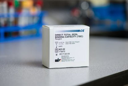 Picture of Reagent Kit ACE® Direct TIBC General Chemistry Total Iron Binding Capacity (TIBC) For ACE and ACE Alera® Analyzers 120 Tests 3 X 8.5 mL Direct TIBC Color Reagent, 3 X 3 mL Direct TIBC BufferACI-32