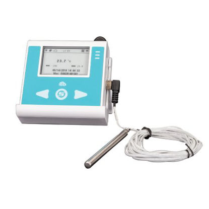 Picture of Refrigerator Temperature Data Logger with Alarm American Biotech Supply Fahrenheit / Celsius -4° to +194°F (-20° to +90°C) External Probes Wall Mount Battery OperatedABT-WIFI1-DL