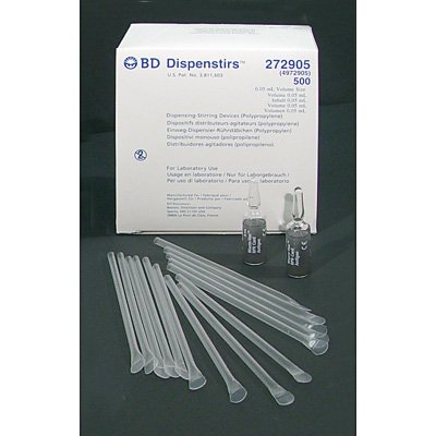 Picture of Specimen Dispensing / Stirring Device Dispenstirs* 0.05mL Volume, Clear Plastic 18mm Circle PRP Card Test272905
