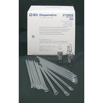 Picture of Specimen Dispensing / Stirring Device Dispenstirs* 0.05mL Volume, Clear Plastic 18mm Circle PRP Card Test272905