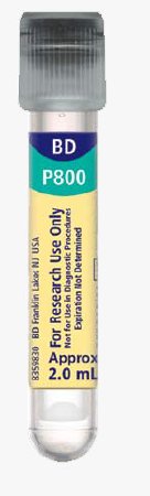 Picture of BD™ P800 Venous Blood Collection Tube Plasma Tube K2 EDTA / Protease / Esterase / DPP-IV Inhibitors Additive 13 X 75 mm 2 mL Black Stripe BD Hemogard™ Closure Plastic Tube366420