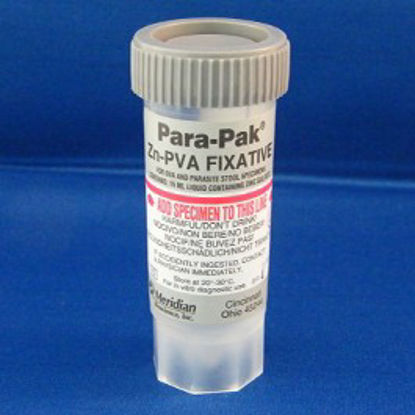 Picture of Stool Specimen Container Para-Pak® Zn-PVA 1-Vial Transport Plastic 15 mL Fill (0.5 oz.) Screw Cap with Sampling Device NonSterile901012