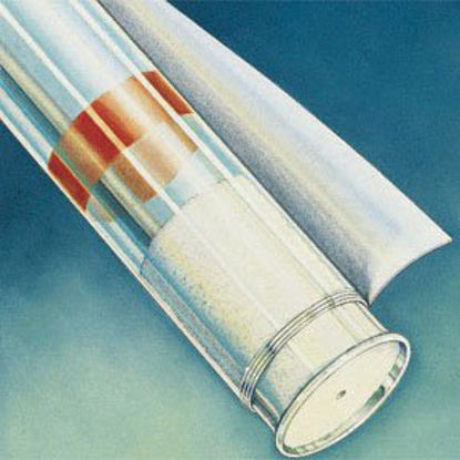 Picture of BD SurePrep™ Capillary Blood Collection Tube Hematocrit Heparin Additive 1.1 X 75 mm 70 µL Red Stripe Self-Sealing Plug Mylar Wrapped Glass Tube420316