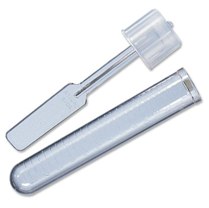 Picture of Pinworm Container Falcon™ Swube™ 17 X 100 mm Plastic 30 mL (1 oz.) Cap Closure with Pinworm Paddle Sterile220120