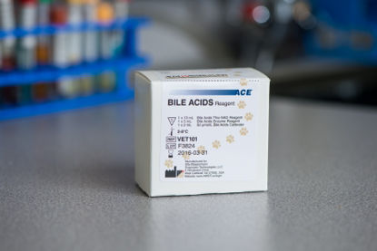 Picture of Reagent for Veterinary Use ACE® Hepatic / General Chemistry Total Bile Acids For Alfa Wasserman Veterinary Chemistry Systems 45 Tests R1: 1 X 5 mL, Calibrator: 1 X 13 mLVET101