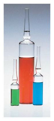 Picture of Ampule Wheaton® Prescored Gold-Band™ Borosilicate Glass 2 mL Sealable Stem01215B